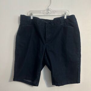 JM Collection  dark denim Bermuda shorts, size 18W